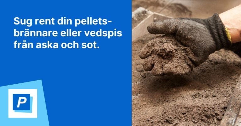Bild på aska från pelletsbrännare