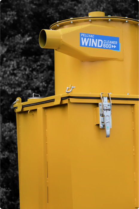 Industricyklon Windcleaner på tipplåda.