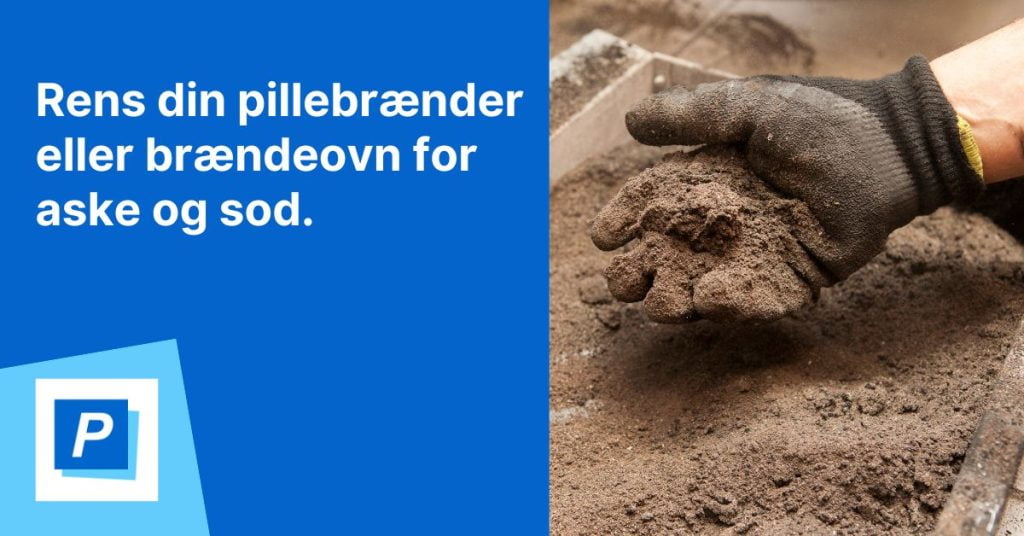 Bild på aska från pelletsbrännare